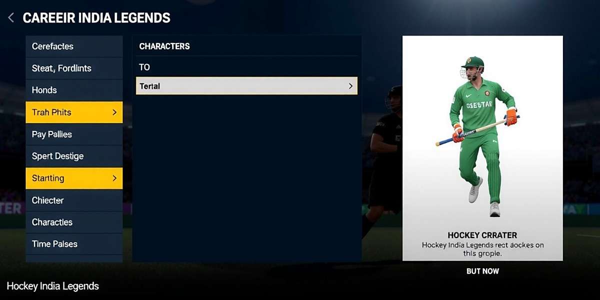 Hockey India Legends Career Mode Hockey India Legends Career Mode character creation screen