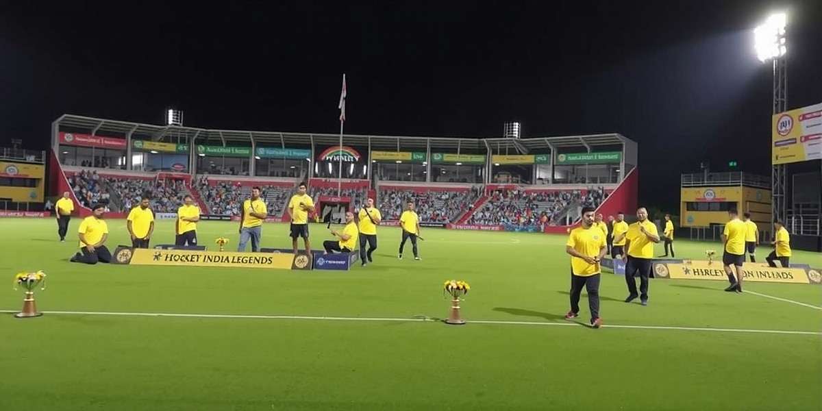 Hockey India Legends Diwali Event Hockey India Legends Diwali event with decorated stadium